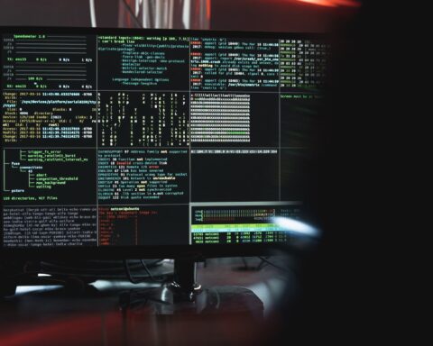 close up view of system hacking in a monitor